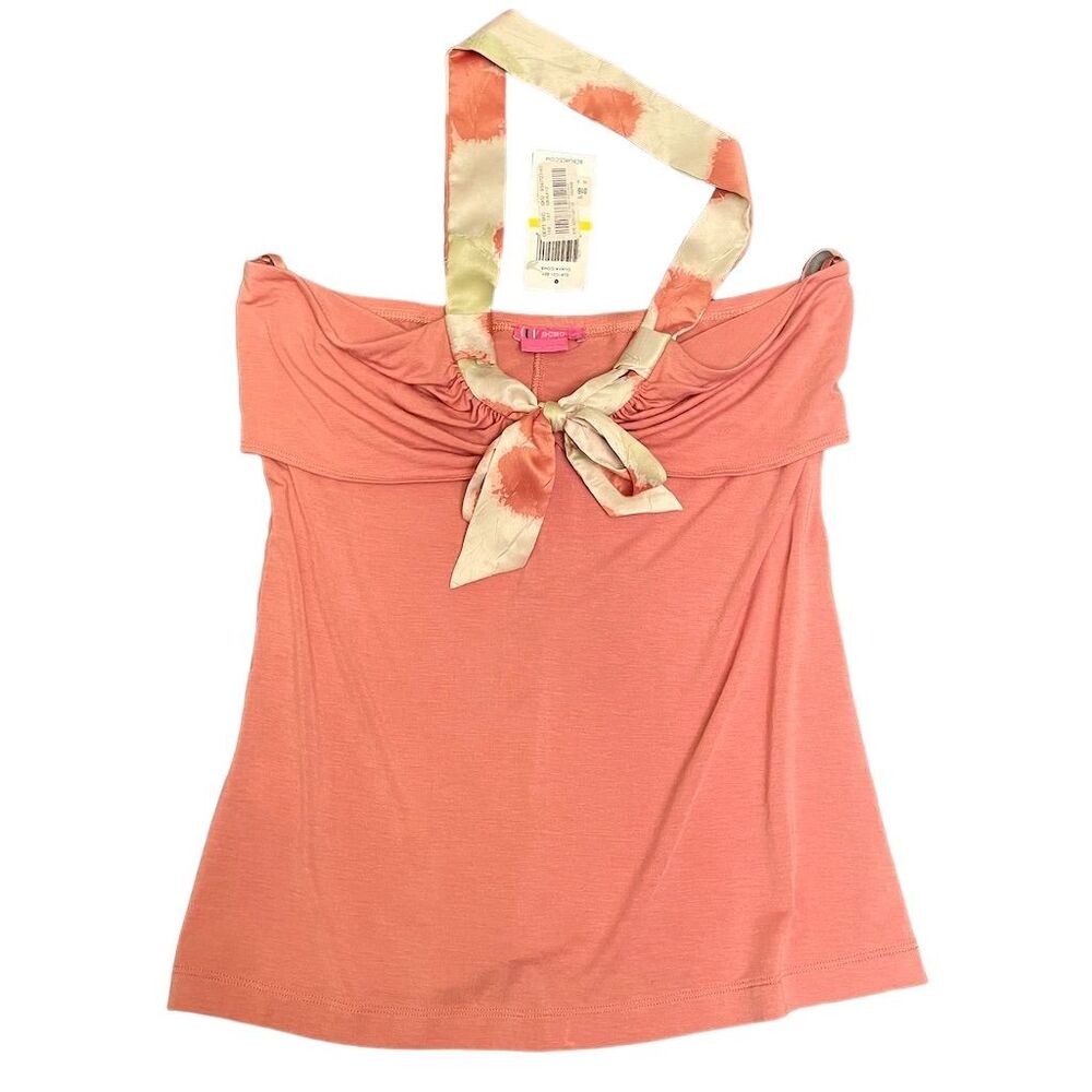 BCBGirls Women's Halter Tank Top Guava/Coral/pink Size Medium (M) Casual Summer